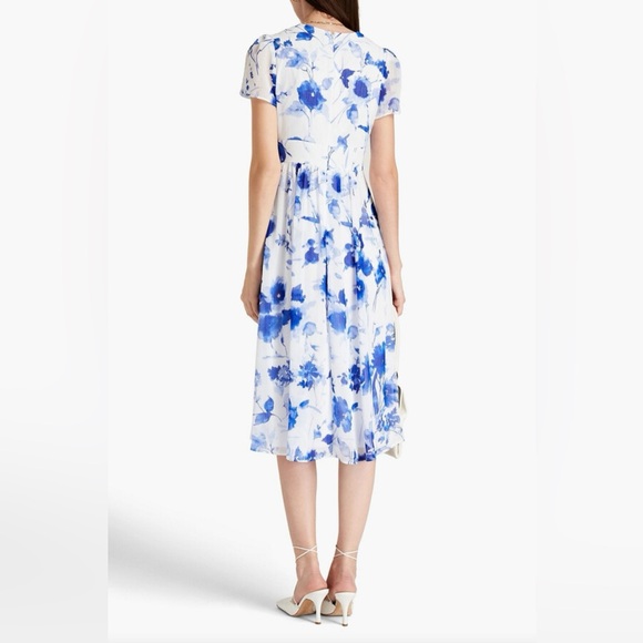 DKNY Floral Print Georgette Midi Dress - Picture 6 of 6